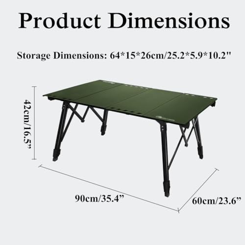 Table de camping légère et pliable – Table d'appoint métal pour randonnée - 3