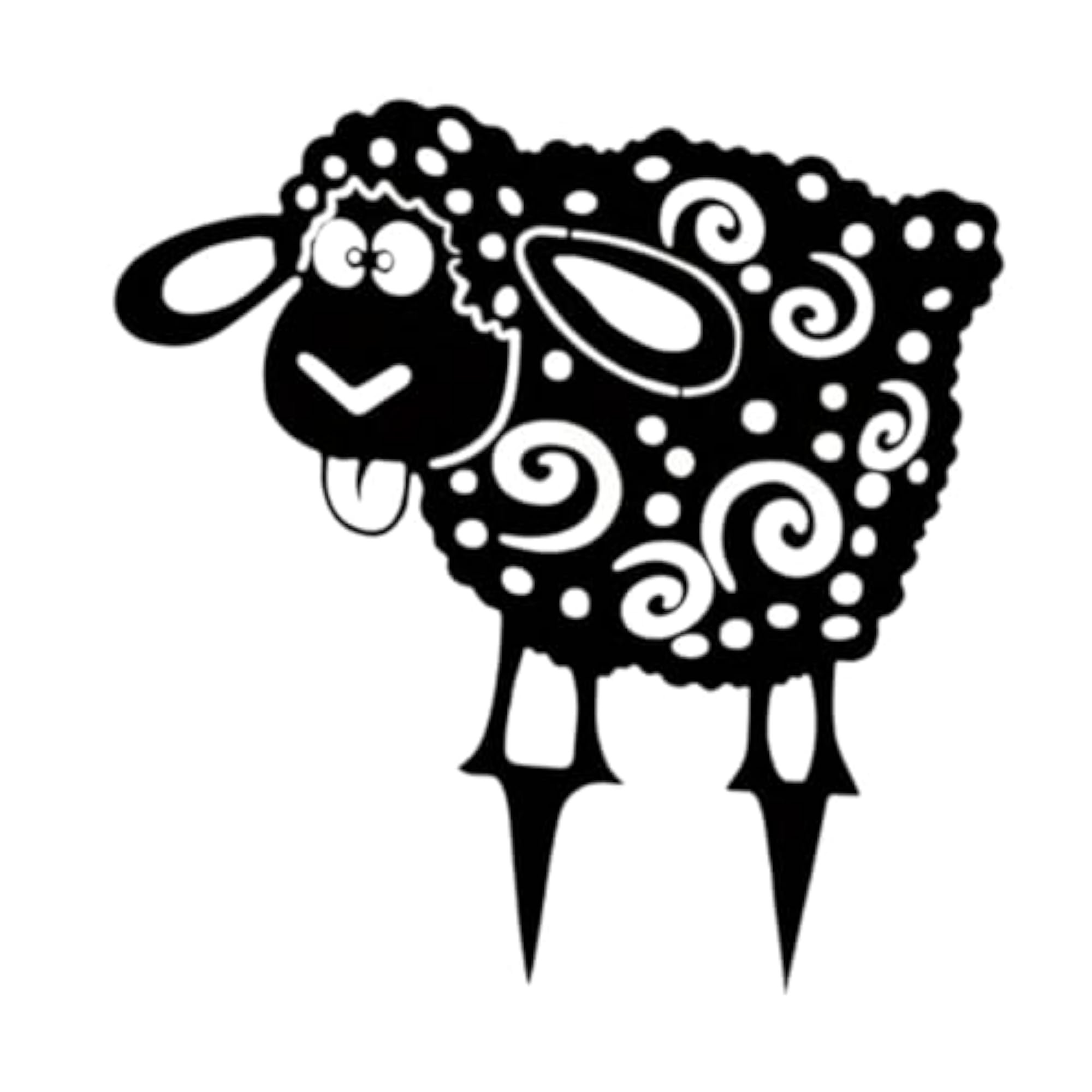 Iron Sheep Garden Stake for Lawn & Pathway Decoration