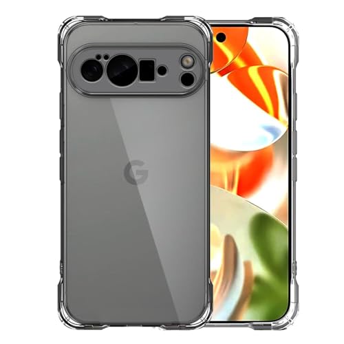 Image of Fashionury 3D Raised Transparent Crystal Clear Back Cover for Google Pixel 10 Pro | Shockproof Design | Anti-Slip Grip | Camera Protection | 360 Degree Protection Mobile Case
