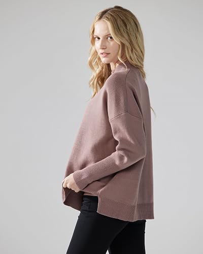 noflik Women's Cozy Solid Classic Smooth Knit Long Ballon Sleeve Knit Sweater Tops3