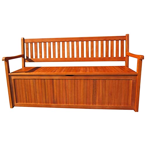 Preisvergleich Produktbild FRG Truhenbank BENITA 3-sitzer, Akazie