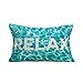Xihomeli Poszewki na poduszki na sofę fajny basen jezioro niebieskie woda tło bawełna len 30 x 50 cm relaksujący cytat słowa poszewka na poduszkę 'Hello Summer Style' prostokątna poduszka antypoślizgowa (relaks, 30 cm x 50 cm)
