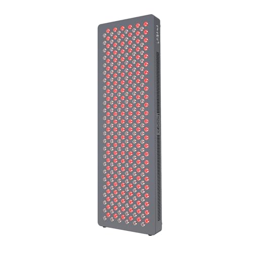 Image of Hooga HG1500 Full Body Red Light Therapy Panel, 300 LEDs, 660nm Red & 850nm Near-Infrared Light, Built-in Timer, Door Hanging Kit