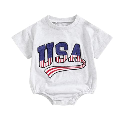 Image of Kutersbabi Unisex Baby Boy Girl Clothes Infant Summer Oversized Bubble Romper Toddler Baby Plain Short Sleeve Jumpsuit