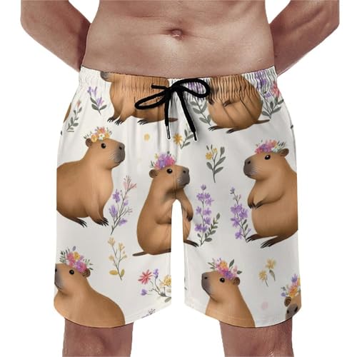 Casual Swim Trunks for Men, Mesh Lining Swimsuits Drawstring Beach Shorts Quick Dry Board Shorts3