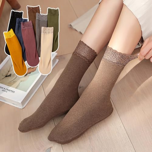Fashion Lace Warmer Socks, Autumn and Winter Lace Warmer Socks, Lace Frilly Socks for Women3