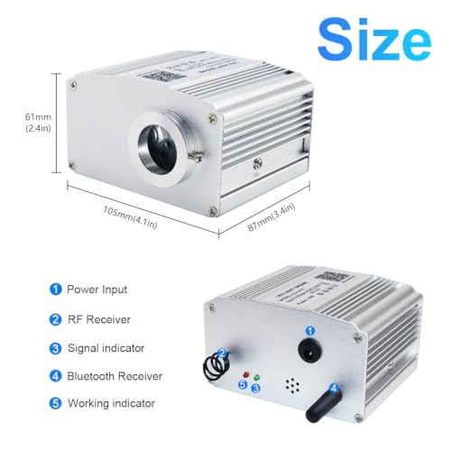 Image of AMKI 10W Twinkle Sound Mode RGBW Light Source Engine Driver Remote /APP Control Starlight Box Motor for Fiber Optic Star Ceiling Light Kit