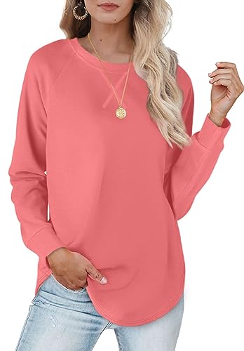 XIEERDUO Womens Sweatshirts Crewneck Loose Fitting Tops For Women Long Sleeve Shirts Pullover