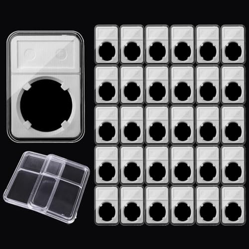 30 piezas Caja para Monedas de 34mm TEAMWILL