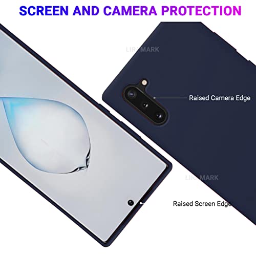 Image of LIRAMARK Liquid Silicone Soft Back Cover Case for Samsung Galaxy Note 10 (Blue)