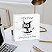It's Fine I'm Fine Everything Is Fine,Black Cat Ornament Wooden Block Sign,Office Decor,Wooden Wall Decor,Table Decor,Home Decor,Social Worker Gifts,Farmhouse Decor,Shelf Decor,Wood Box Sign,2