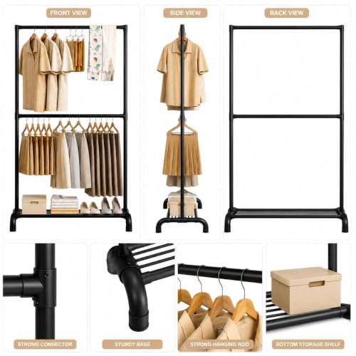 Image of WOOMZY Heavy Duty Cloth Drying Stand for Clothes - Foldable Clothes Drying Stand Metal | Adjustable Dry Cloth Stand & Cloth Dryer Stand for Balcony, Home | Pole Rack Kapde Stand