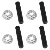 Briny River 4 Stück M8x1,25 Auspuffkrümmer-Stehmuttern 40 Mm Schrauben Kompatibel mit Honda