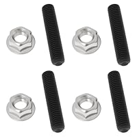 Briny River 4 Stück M8x1,25 Auspuffkrümmer-Stehmuttern 40 Mm Schrauben Kompatibel mit Honda