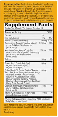 Nature’s Way Alive! Calcium Bone Support Tablets*, 1,200 mg Calcium, 60 ct - image 8