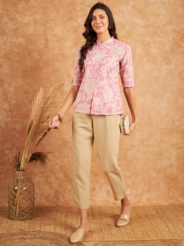 Image of Modeve Women Cotton Top for Summer