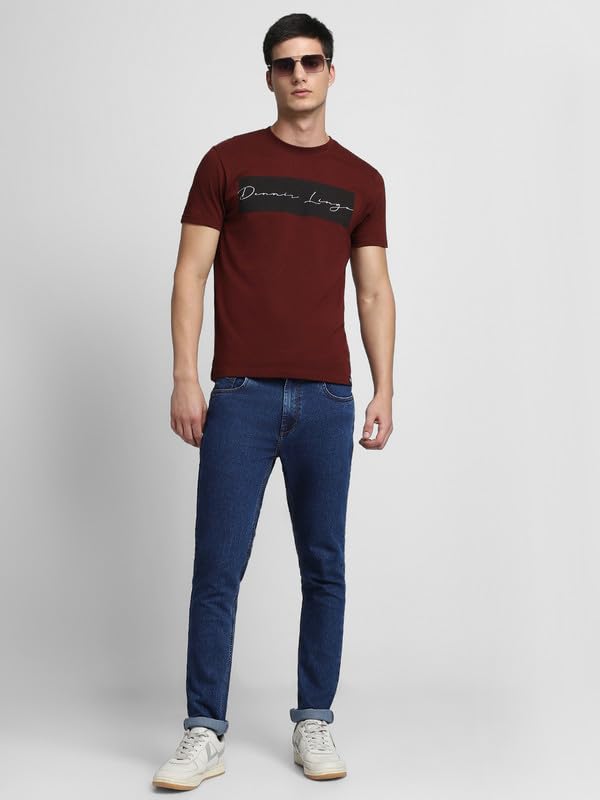 Image of Dennis Lingo Men's Cotton Graphic Print Crew Neck Regular Fit T-Shirts