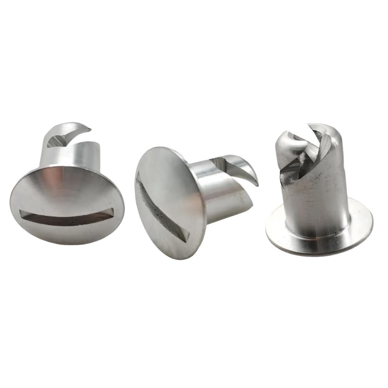 .500 Grip 7/16" Aluminum Dzus Button Flush Allen Head Quarter Turn Fasteners (20-Pack) (Chrome)