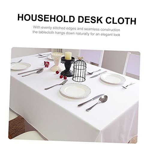 Nappe coton lavable blanc retro deco pour table de fete et diner