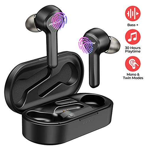 Mpow Cuffie Bluetooth 5.0,Auricolari Bluetooth Bassi Potenziati, Auricolari Wireless Con Autonomia 30 Ore,Cuffie Bluetooth Senza Fili, IPX7 Impermeabili, Touch Controllo per Samsung iPhone Huawei