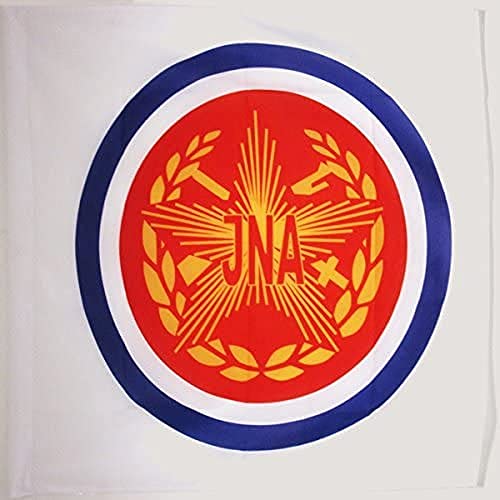 AZ FLAG - Drapeau Yougoslavie Armée populaire JNA - 90x90 cm - Drapeau Armée Yougoslave 100% Polyester Avec Fourreau et Cordelette - Pavillon 80 g