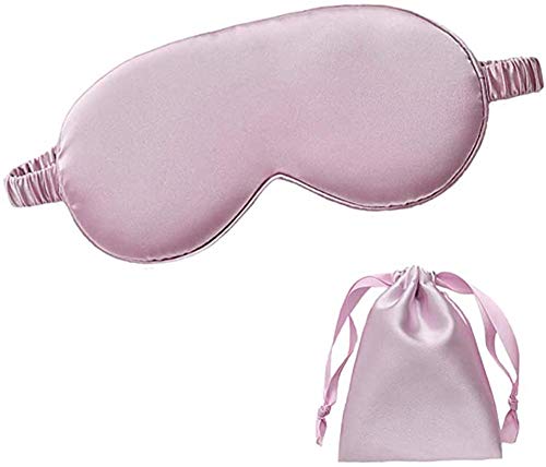XY&XH Máscara de Dormir de Seda Natural Pura máscara de Ojos Hombres y Mujeres Banda elástica Ajustable máscara de Dormir Transpirable de Viaje portátil, Multicolor Opcional-H Cover