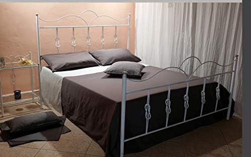 Letto Matrimoniale In Ferro Battuto - Modello Tiziano, Nero Con Sfumature Oro | 100% Made In Italy - Foto 11