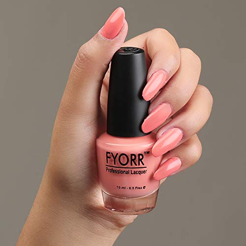 Image of Peach Professional Nail Polish | Long Lasting, Quick Dry, Chip Resistant, High Shine Nail Paint | Smooth & Easy Application, Vibrant Trendy Shades for Women & Girls Party Daily Use 15ml