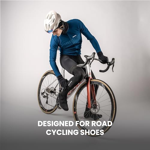 GripGrab Flandrien Waterproof Knitted Road Cycling Shoe Covers High Cut Windproof Insulating Zipperless Aero Overshoes4