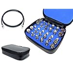 GIZWIZ-RF-Coaxial-Universal-Adapter-Kit-Portable-with-5ft-CFD195-Testing-Cable-N-TNC-SMA-BNC-UHF-Mini-UHF-30pcs