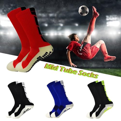 Adults Running Fitness Non Slip Dispensing Sports Socks Cycling Socks Football Socks Medium Tube(black)3