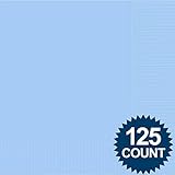 Amscan Big Party Pack 125 Count Luncheon Napkins, Pastel Blue