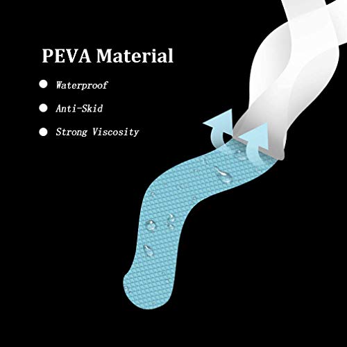 JPSPACE 24 PCS Bathtub Stickers, Non-Slip Adhesive Decals Strip, Safety Transparent Bath Tub Shower Floor Stickers with Scraper, for Bathroom, Bathtub, Showers, Pools, Stairs and More