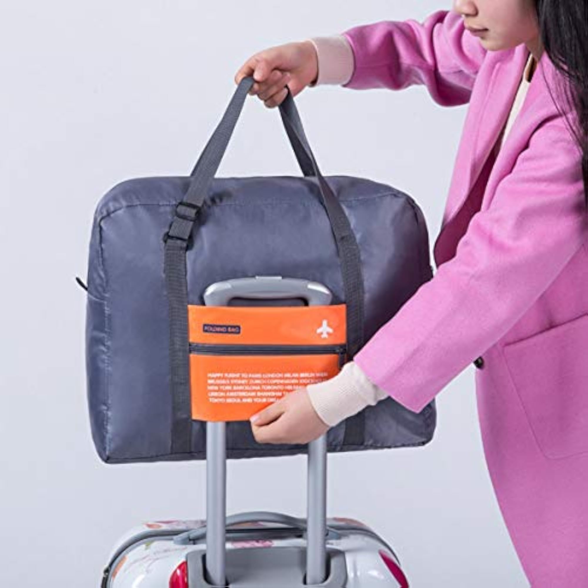 Multicolour Waterproof Foldable Lightweight Large Capacity Bag