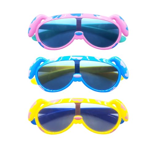 3 Pack Kids Sunglasses for Boys and Girls Polarized Sunglasses with UV400 Protection Suitable for Birthday Beach Pool Party Favor