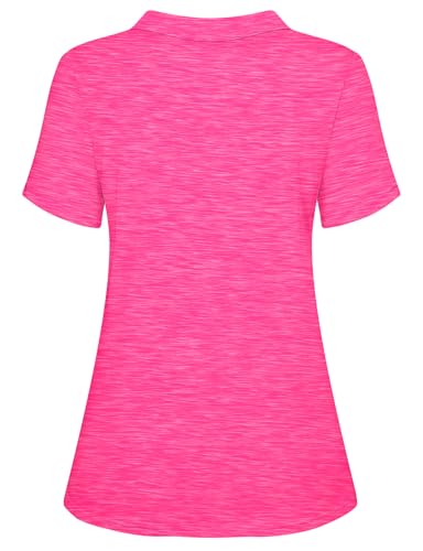 Image of Cucuchy Womens V Neck Golf Polo Shirts Moisture Wicking Sports Workout Tops