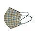 Pranamasks 5 Pack Pure Linen Plaid Masks, Reusable Washable Triple Layer with Filter Included