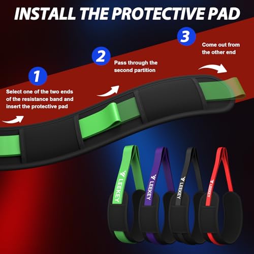 Image of LEEKEY Pull Up Assistance Bands,Muit Levels Resistance Bands for Senior /Adults,Exercise Bands with Door Anchor, Strength Bands for Fitness Training, Physical Therapy,Home Gym Workouts