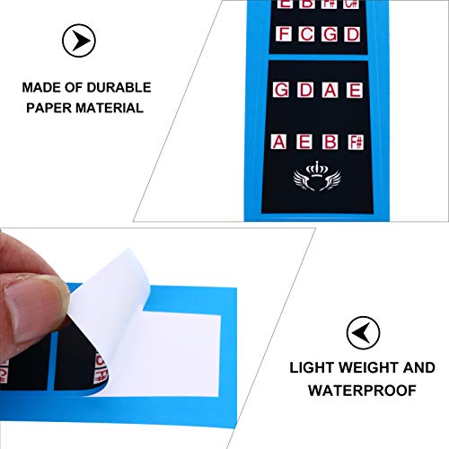 ARTIBETTER 4Pcs Guia de Dedo de Violino Notas de Violino Adesivo Gráfico de Etiqueta de Violino Esca