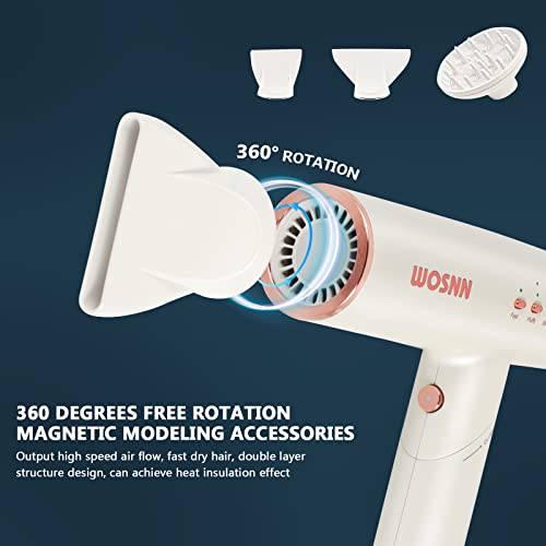 Compact Travel Hair Blow Dryer With Diffuser,Foldable Hair Dryer With 110,000 Rpm Brushless Motor,Portable High Speed Blower Quiet Fast Drying Hair Dryer With 200 Million Negative Ions For Men&Women #TOP5