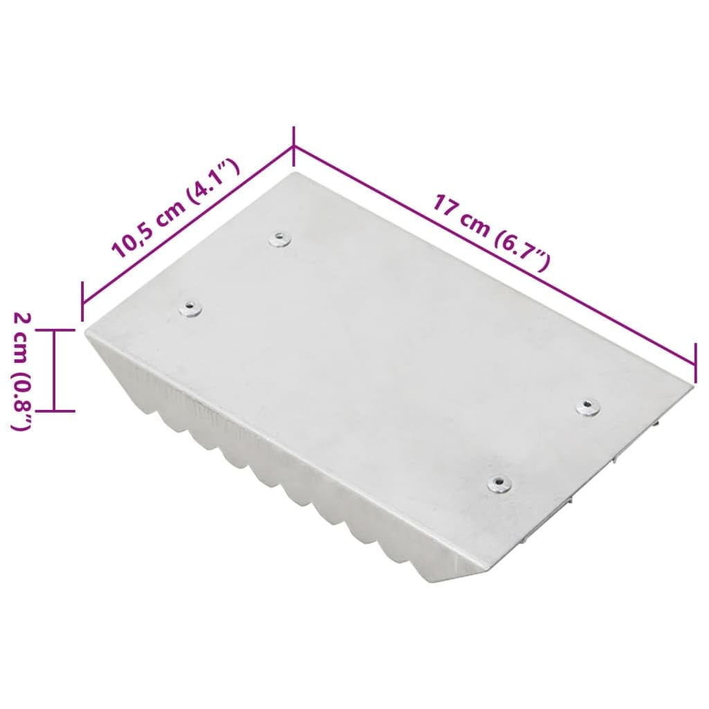 Étrilles 3 pcs argenté aluminium