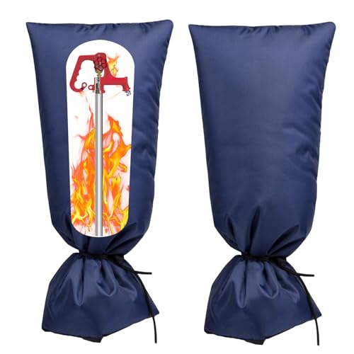 Faucet Cover 20x8 inches Insulated Outdoor Sock Faucet Cover Hydrant Protector for Winter Against Freezing, Large Padded Outdoor Sock for Faucet (Set of 1)