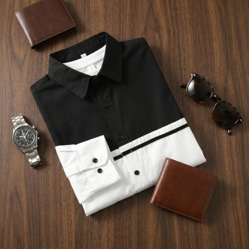 Image of Afflatus Men's Stylish Cotton Casual Shirt | Full Sleeve Button-Down Shirt | Comfortable Breathable Fabric | Perfect for Casual Office and Outing Wear