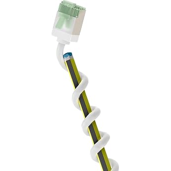 goobay 74357 CAT 8.1 Patch Cable Slim / Ultra Flexible RJ45 CAT 8.1 Network Cable U/FTP CU OFC/Thin Ethernet LAN Cable with Short Connectors / 40 Gbit/s 2000 MHz LSZH Kink Protection / White 0.15 m