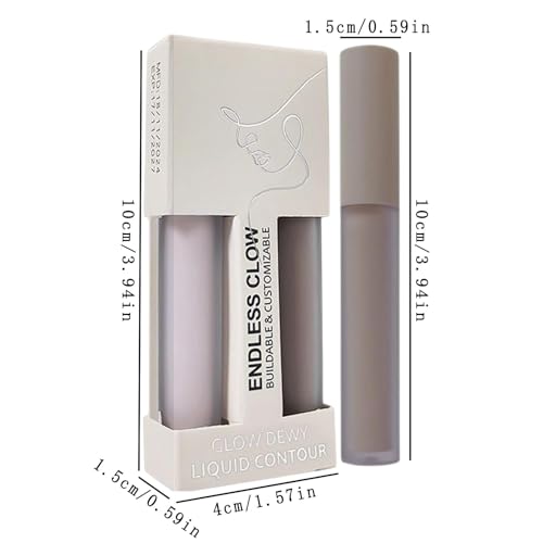 Maquillaje iluminador de contorno, lápiz iluminador facial, 2 lápices de contorno líquido multiusos, sombra de ojos, iluminador de ojos cosméticos para mujeres, niñas - imagen 5