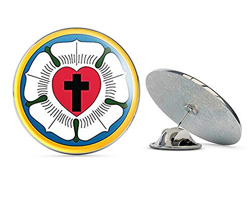Round Lutheran Church Logo (Religion Sect Christian Seal Insignia) Metal 0.75