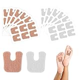 60pcs Almohadillas para Pies de Fieltro, Almohadillas Metatarsianas Autoadhesivas Almohadillas para El Antepié Metatarsal Pad para Mujeres Hombres Zapatos Tacones Altos (Forma de U)