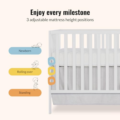 Dream On Me Synergy 3-in-1 Convertible Crib with Changing Table, White - image 6