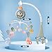 Crib Mobile with Music and Lights, Mobiles for Cribs, Baby Nursery Space Portable Infant Arm Hanger for Girls Boys Babies Bassinets Pack and Play Clip On Attachment, Toys Musical Hanging