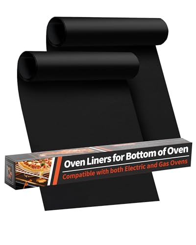 Comparison: Best Oven Liner For Bottom Of Electric Oven 5 Oven Liners for Bottom of Oven - 2 Pack Large Heavy Duty Oven Mats, 17"x 25" Reusable Matt Liner for Electric, Gas, Toaster Ovens & Grills, BPA & PFOA Free, Kitchen Essentials, Black